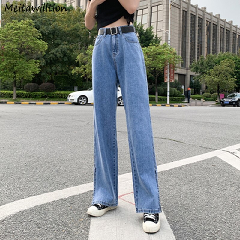    ̽Ʈ ̵   ĳ־ ѱ  ƮƮ   2022 Vintage Split Denim Pants